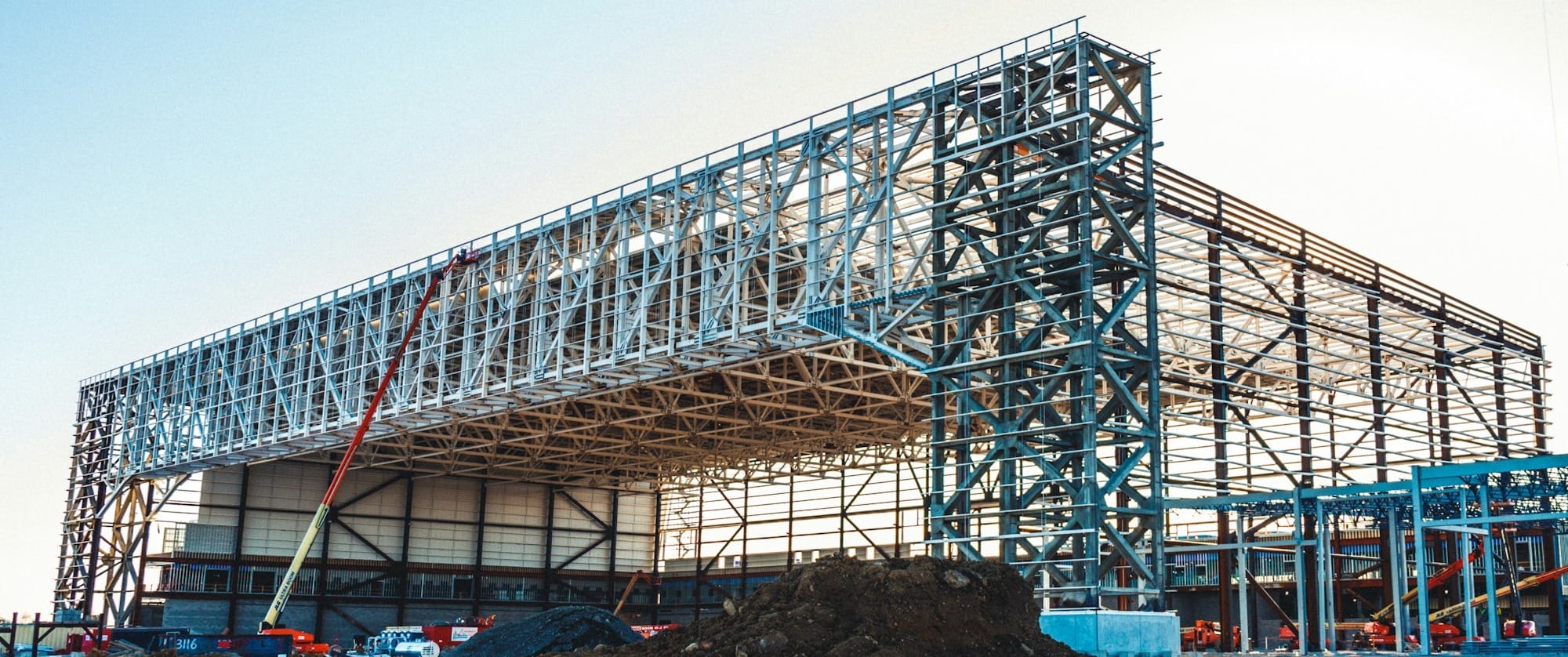 a large building under construction with scaffolding